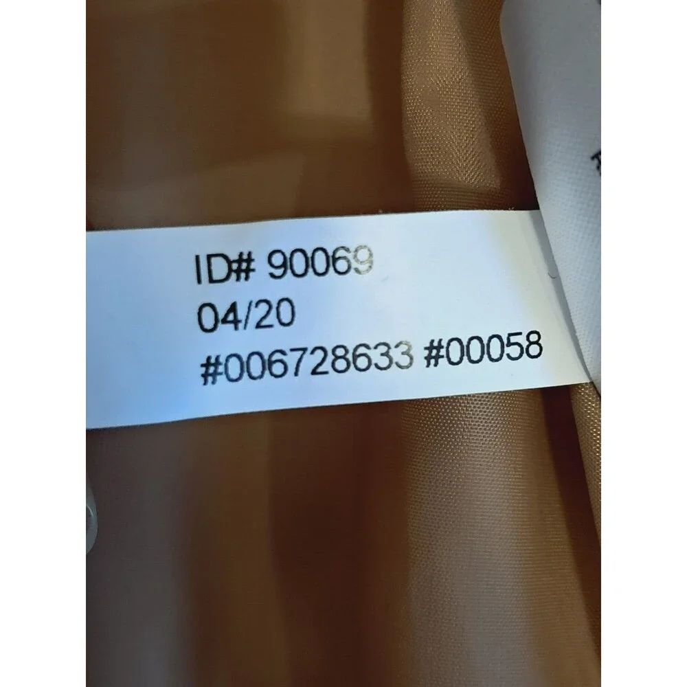 Express Faux Suede Tan Puffer Vest Zip Sample Size Mens Small Womens Large - Picture 10 of 15